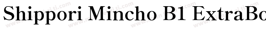Shippori Mincho B1 ExtraBold字体转换
